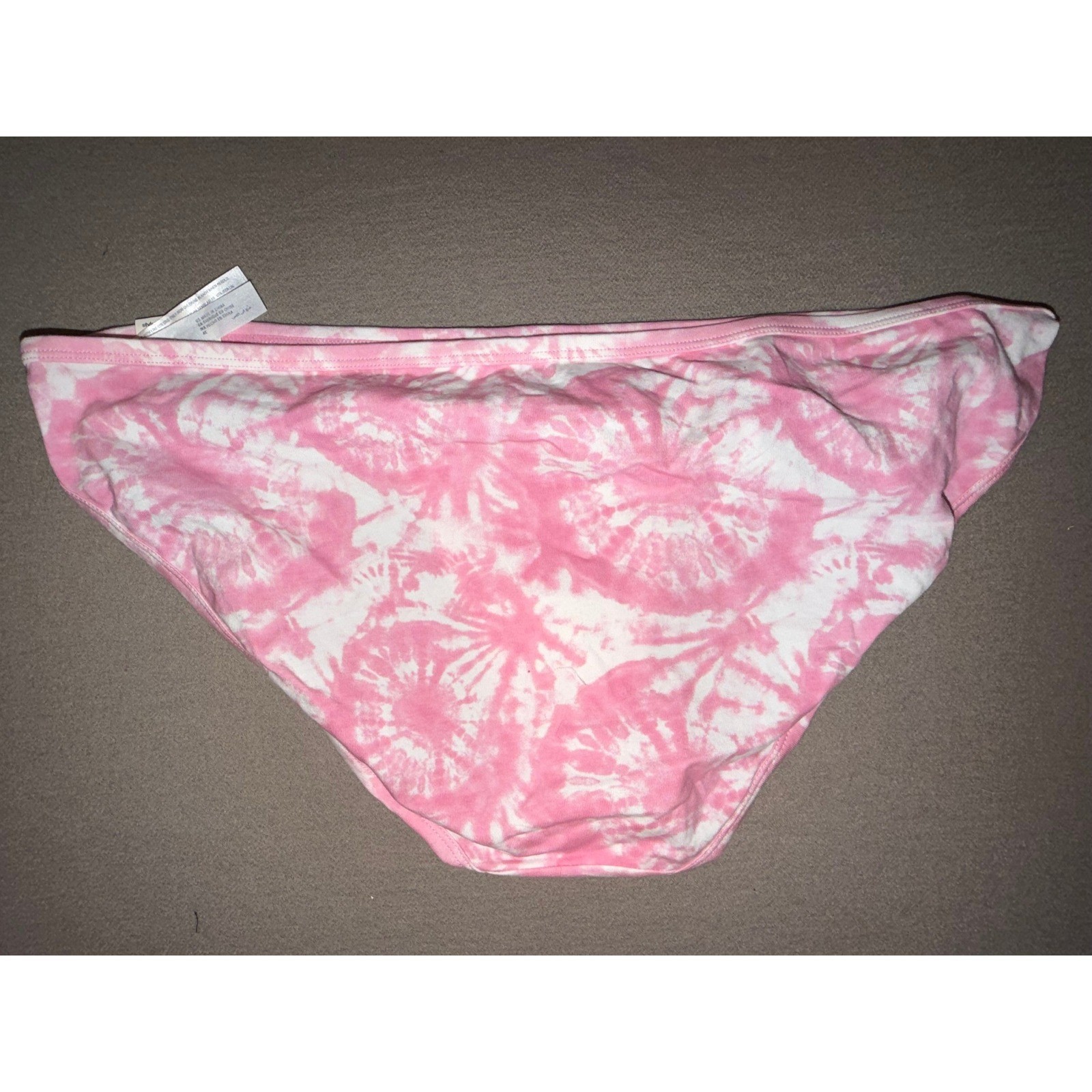 Jenni Intimates Womens 2 Pack Bikini Panties Pink Tie Dye Solid, Size M, Lot 2