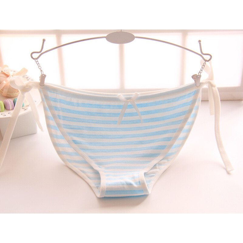 Side Tie Japanese Anime Style Striped Cotton Panties Harajuku Kawaii Miku Pantsu