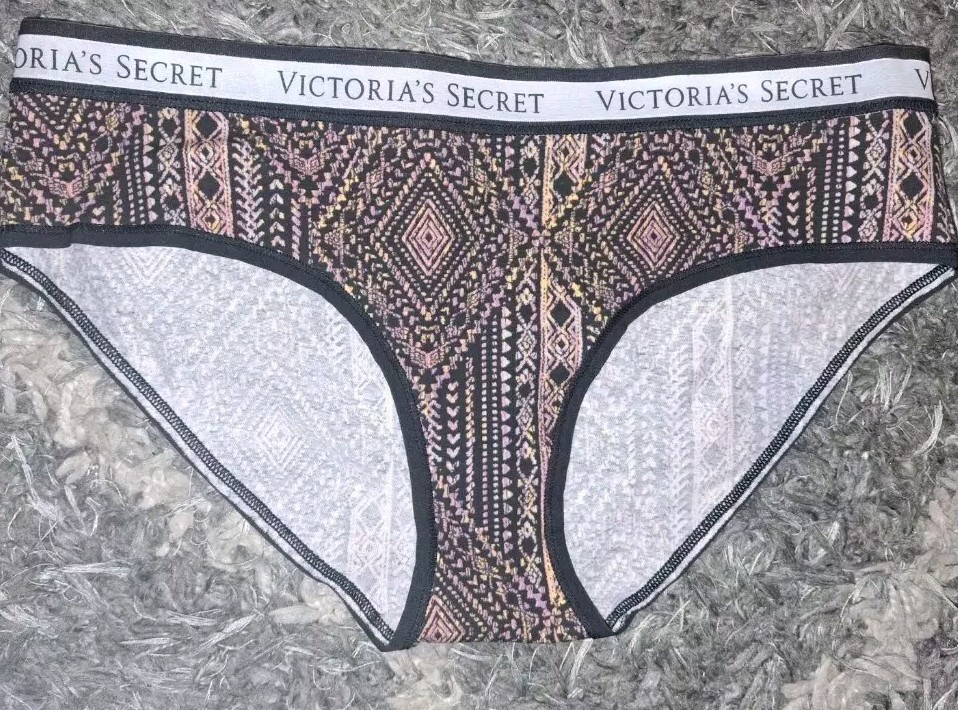 NeW Vs Older Style Soft logo hiphugger Panty Size Medium Aztec/geo Print