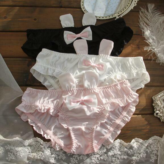 Japanese Cute Lolita Girls Panties Low Waist Underpants Intimates Briefs Sweet