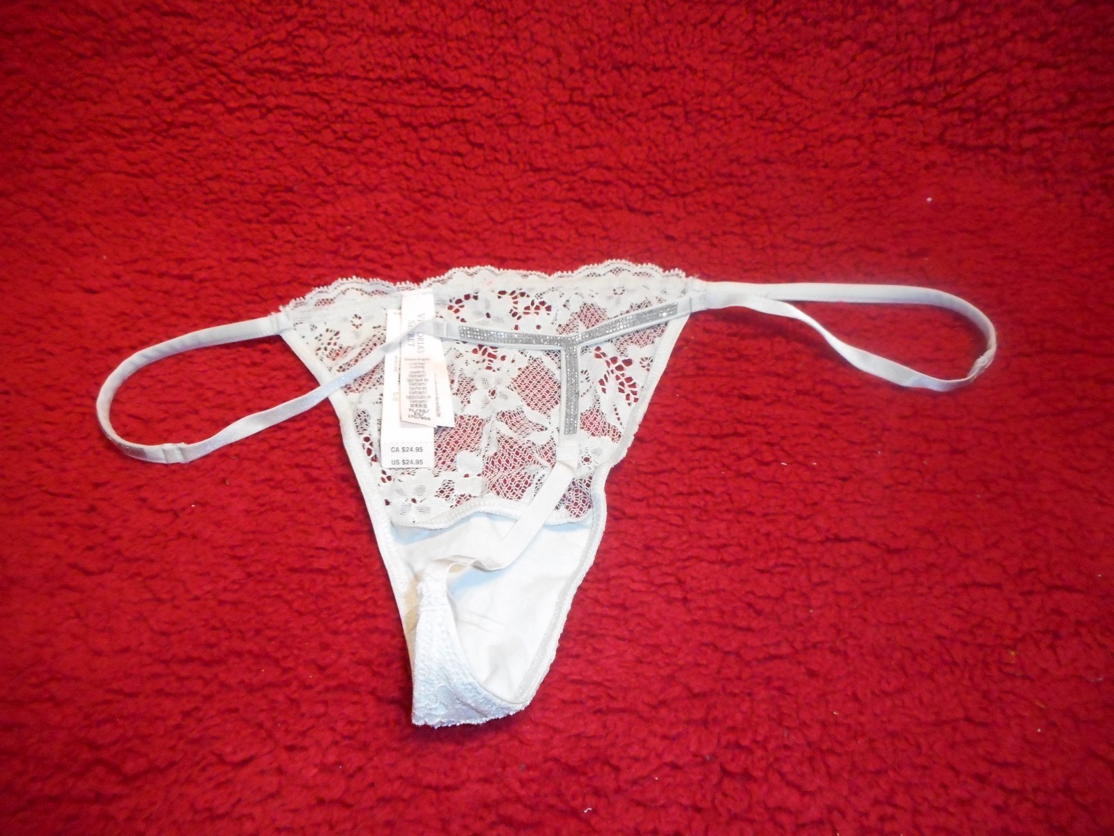 Victoria’s Secret Blue Rhinestone DREAM ANGEL V String Panty XL/XG