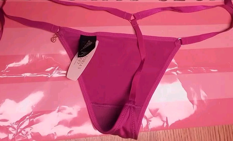 New Victoria’s Secret Sexy V-String G-String Skimpy Strappy Fuchsia Frenzy VS