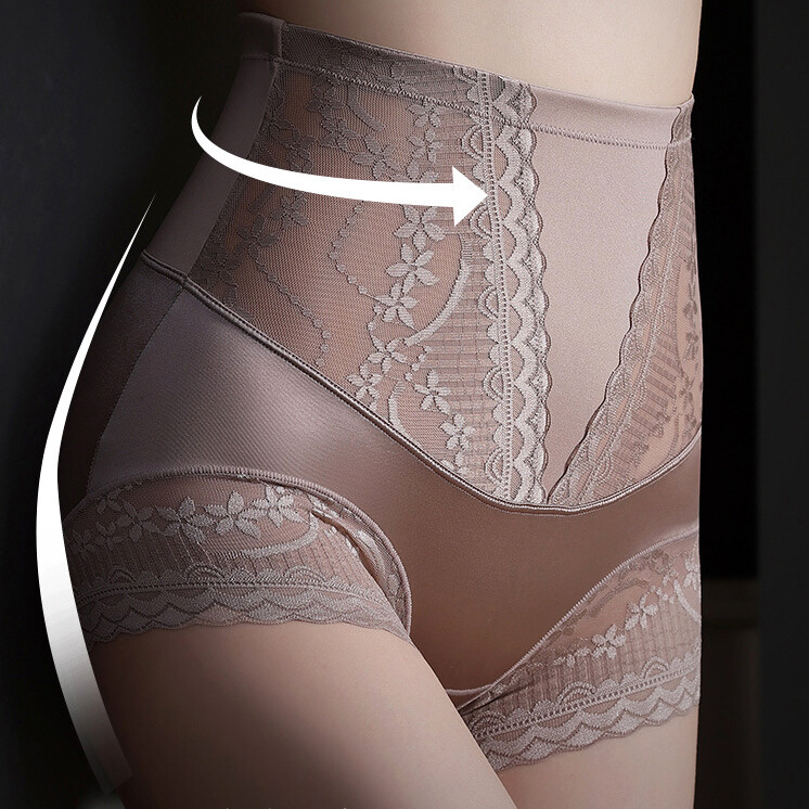 2 Pack Lot Sexy Womens Satin Panties High Waist Tummy Control Underwear Lingerie