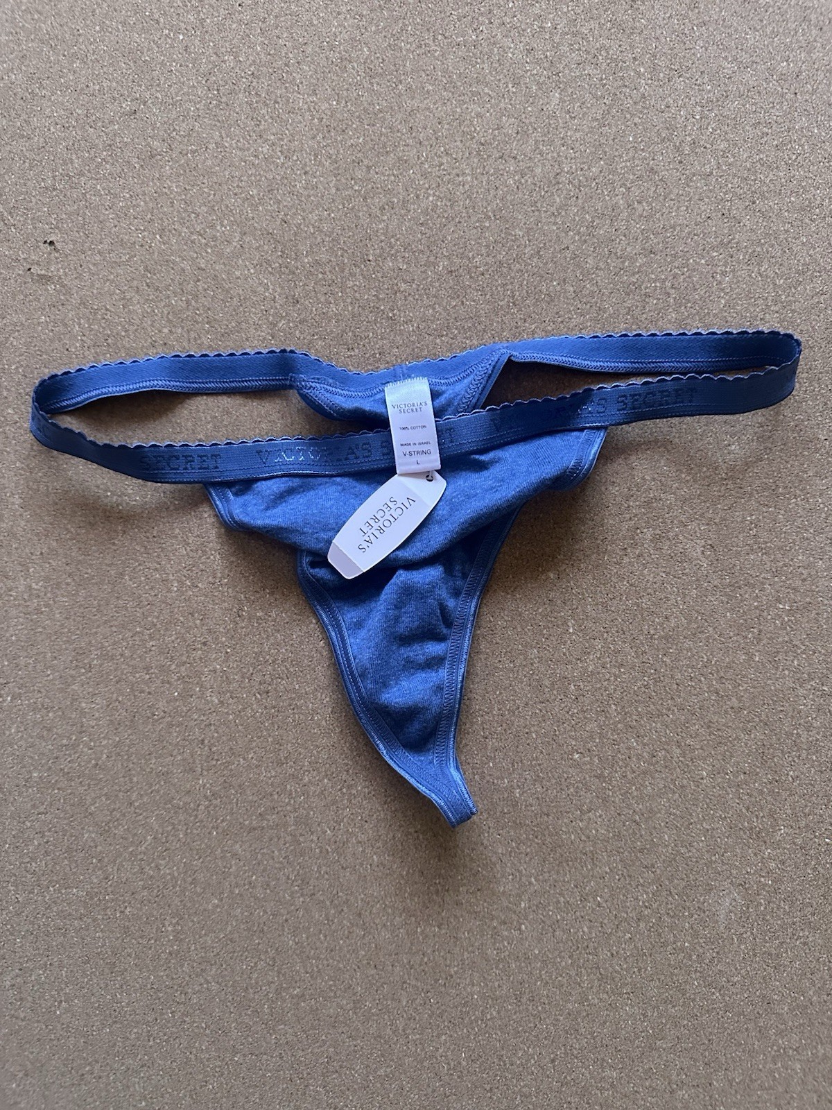 Vintage Victoria’s Secret 100% Cotton New Signature V-String Thong Panty Large