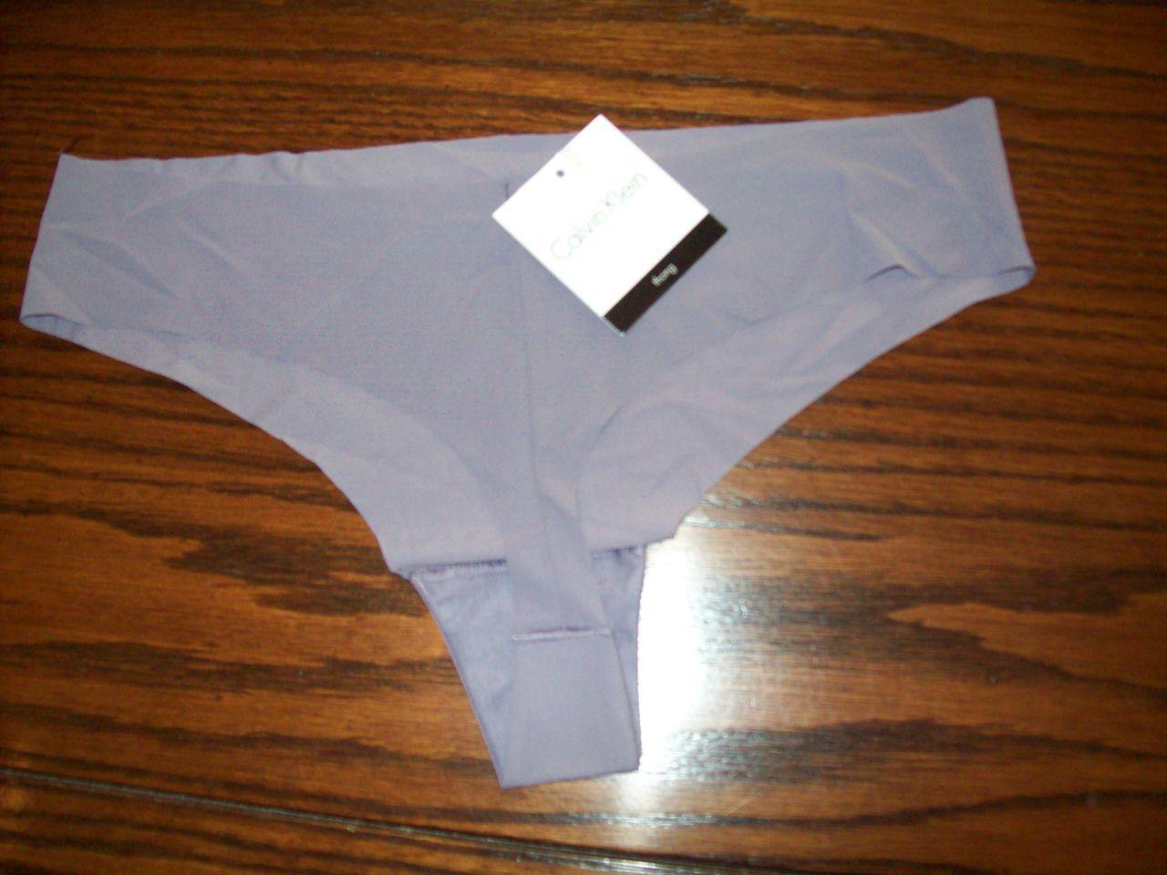 NWT CALVIN KLEIN NYLON SPANDEX MICROFIBER THONG PANTIES D3428 505 L