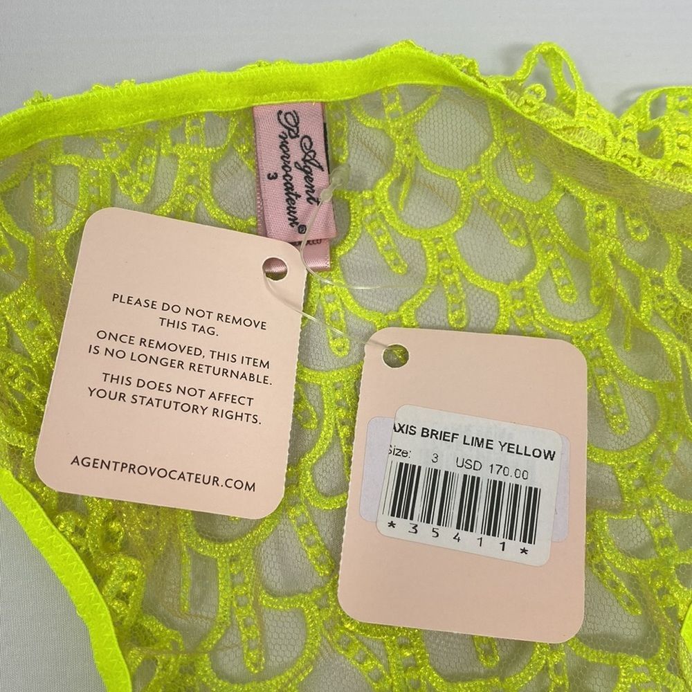 Agent Provocateur Axis Yellow Brief AP3 Medium NWT