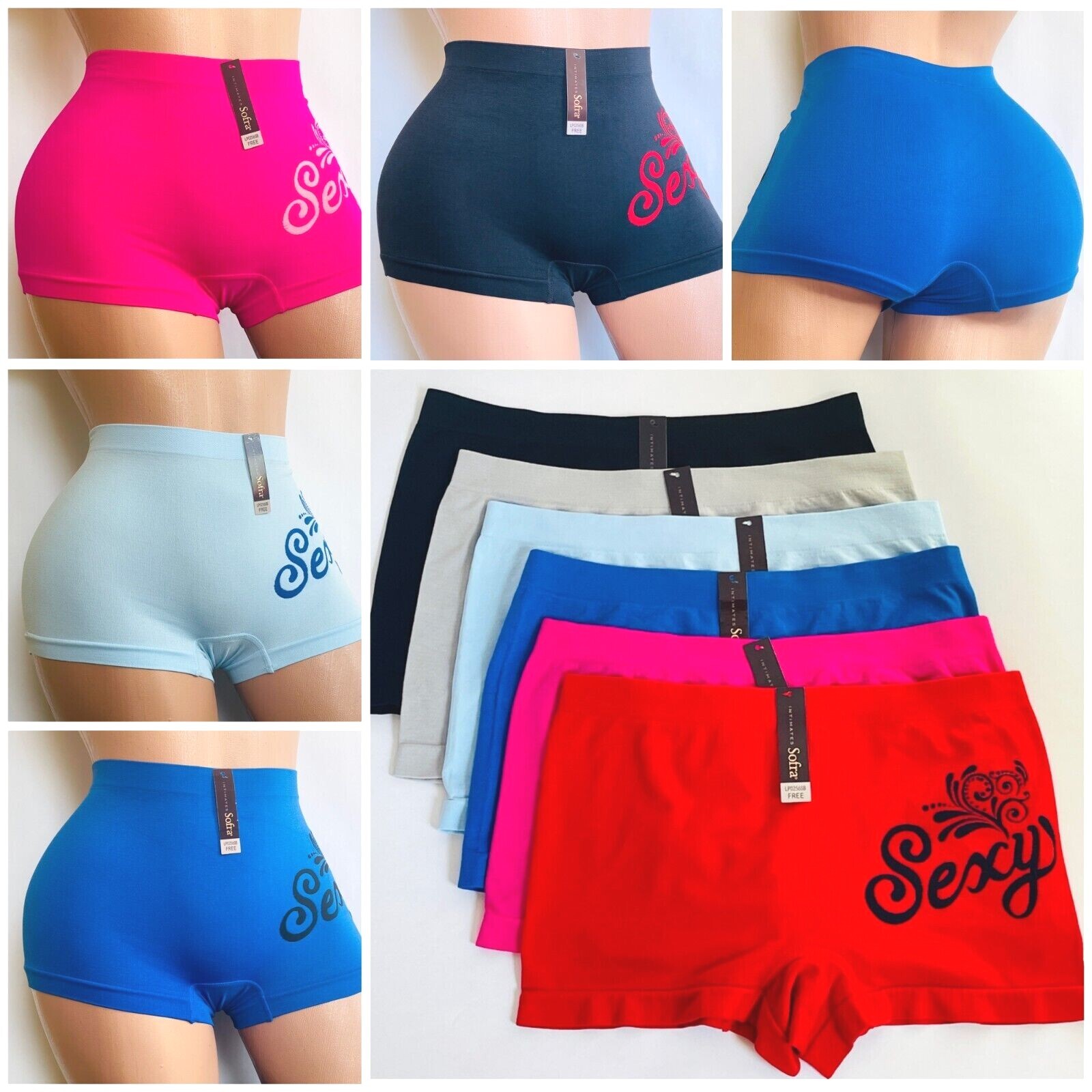 3-6 Pack Boyshorts Panties Women’s Comfy Underwear SHORTS SHORTIES YOGA 255 S-XL
