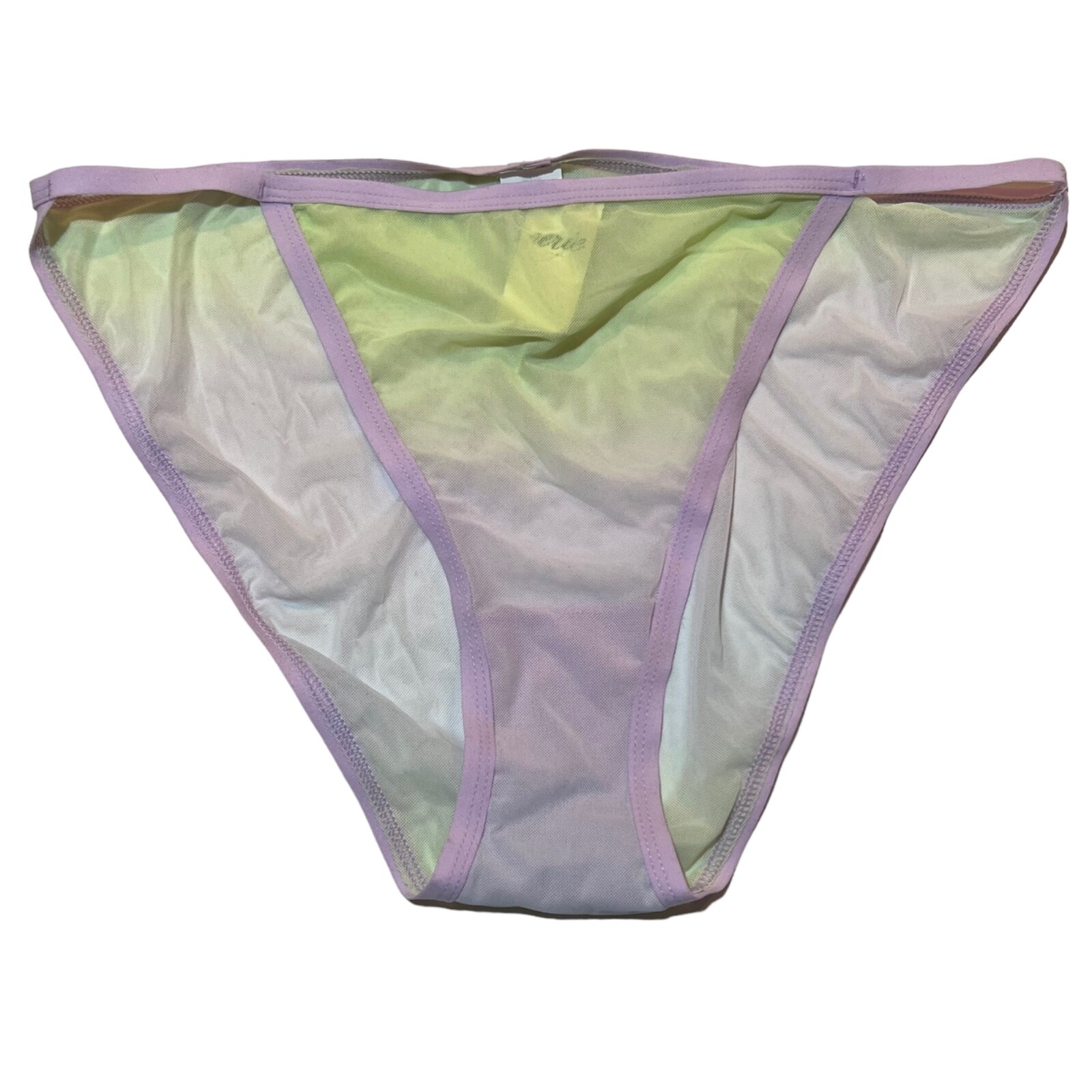 NWT AERIE High Cut Bikini Pantie Underwear XS-S-M-L-XL Purple Yellow Green Mesh
