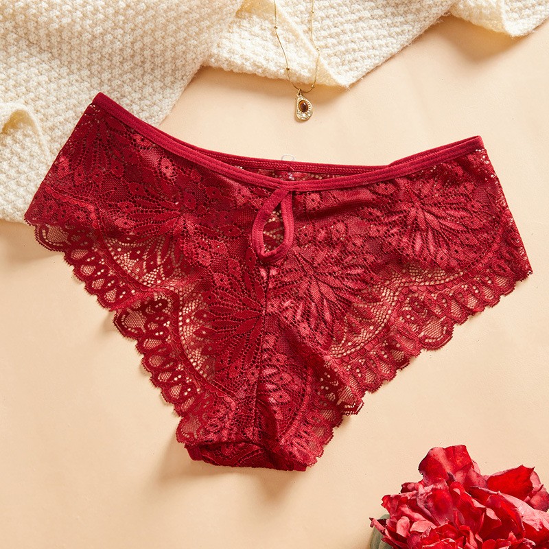 5 Pack Lot Sexy Womens See Through Lace Panties Briefs Sheer Underwear Lingeries