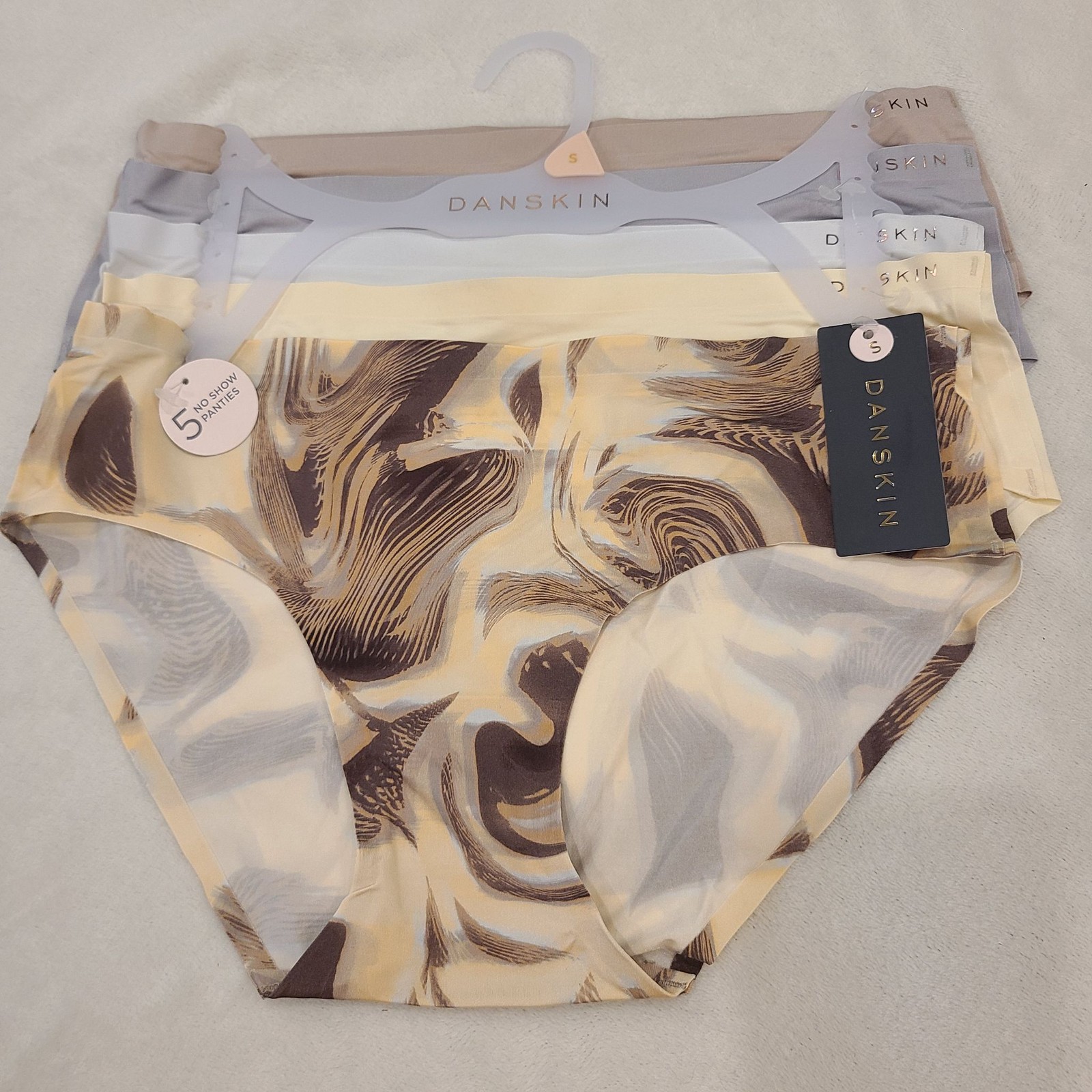 NWT DANSKIN Women’s Briefs 5 Pack Seamless Hipster Panties Sz S