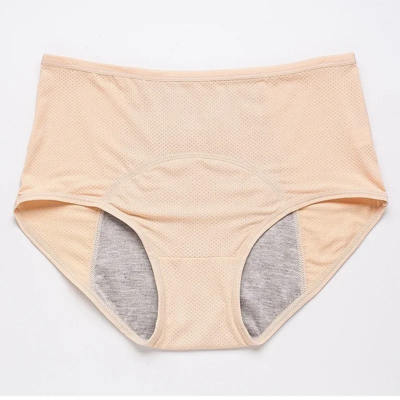 2Pcs Period Underwear Leak Proof Menstrual Panties Women Ice Silk Safety Briefs
