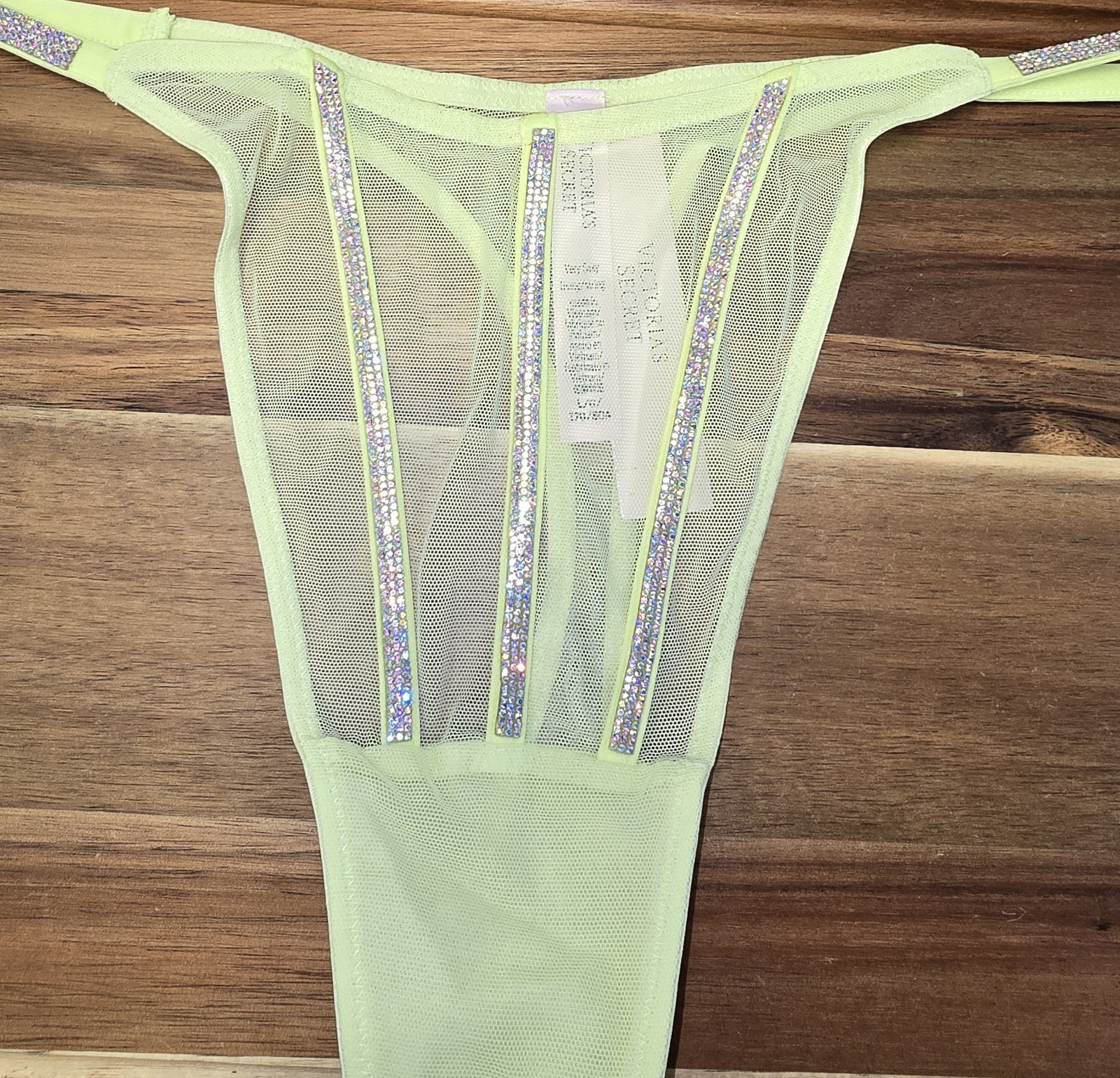 Victoria’s Secret Very Sexy Sheer Shine Thong Panty Citron Glow Size LARGE