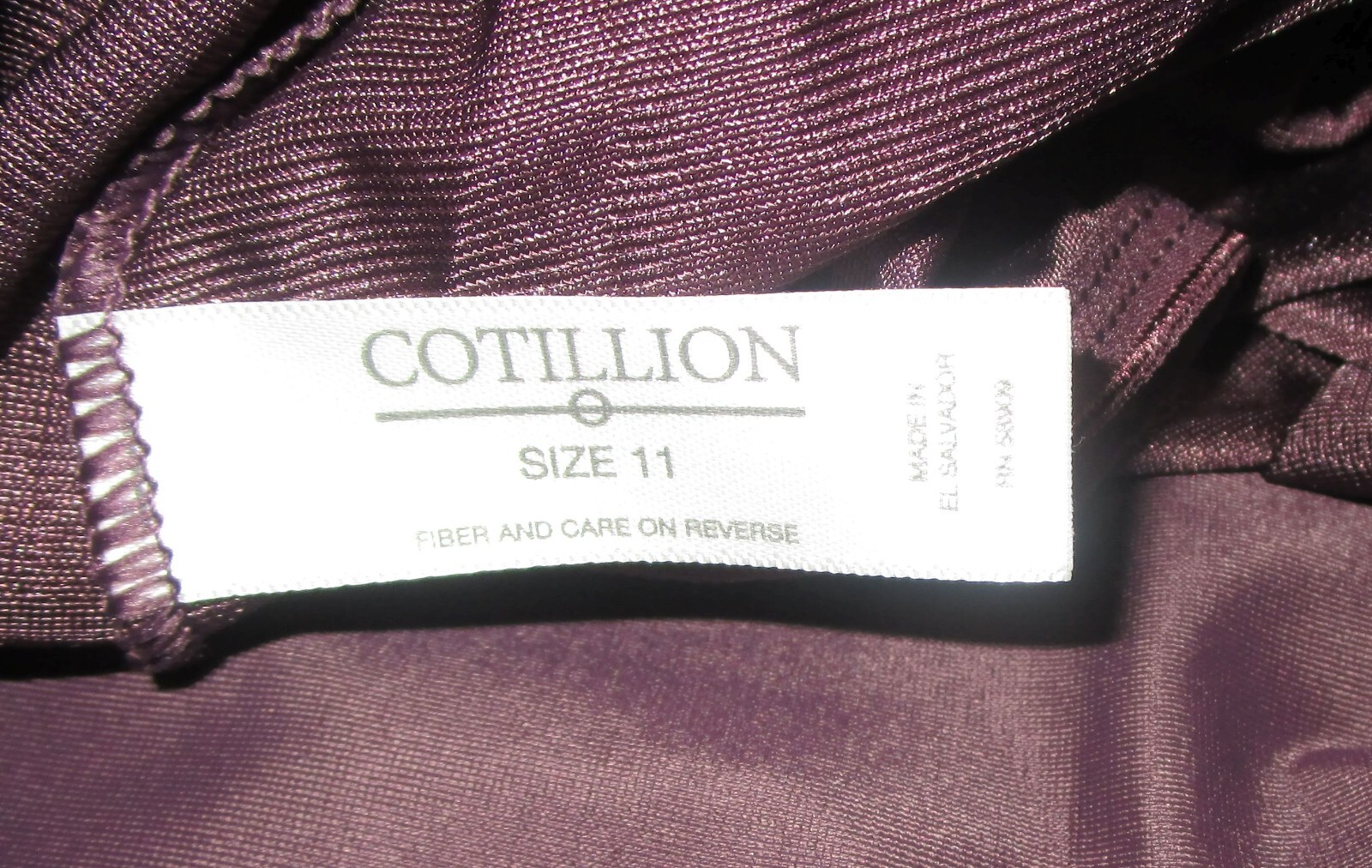 COTILLION~11~75416N~Plum Perfect High Waist Tailored Knit Brief Panty