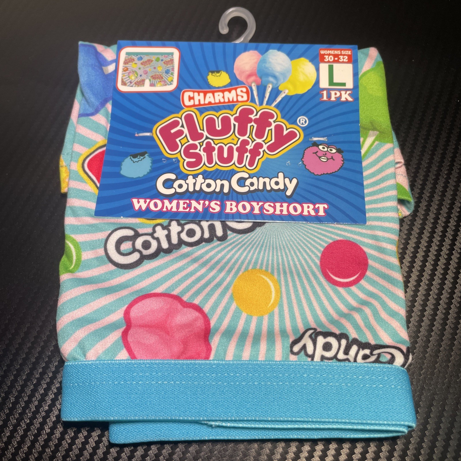 CHARMS Fluffy Stuff Cotton Candy Women’s Boy Short Sz L 30-32 New