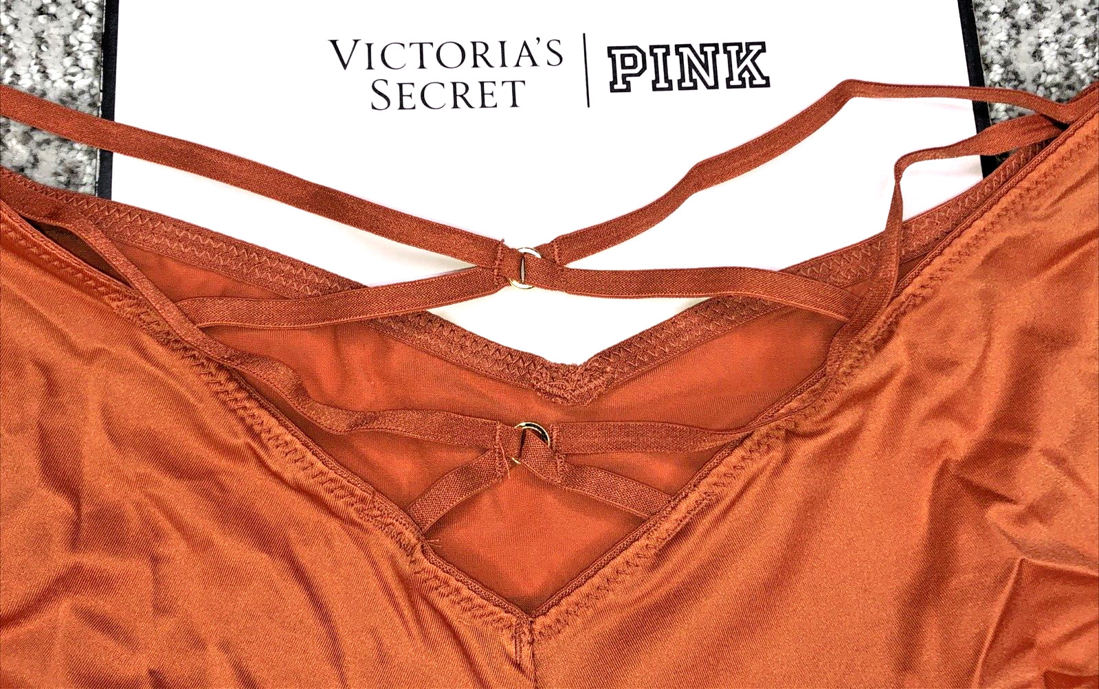 Victoria’s Secret Very Sexy NWT Medium Strappy Cheeky Panty High Leg Brown