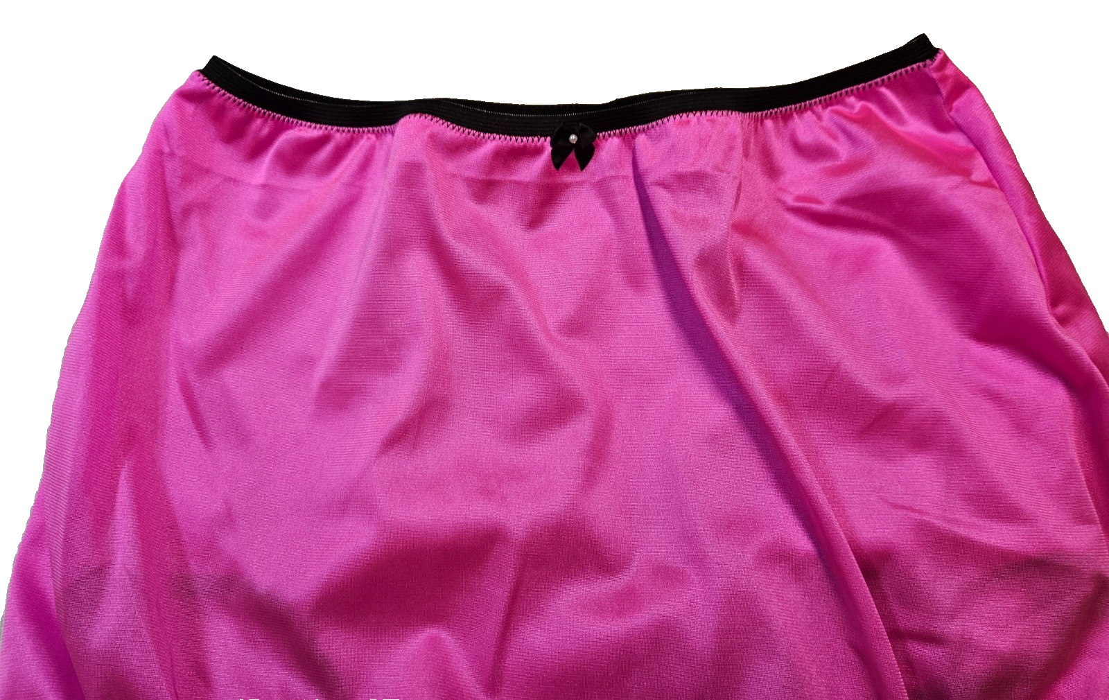 HOT PINK Nylon Tricot NO LACE Bubble Bloomer & PANTY 2 LAYER 27-42 **