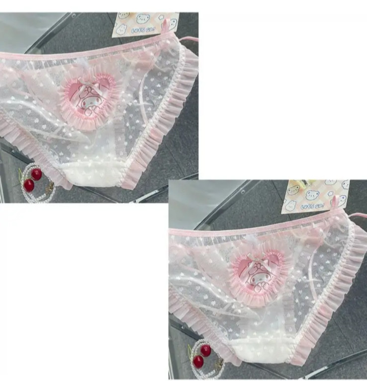 Sanrio Hello Kitty Lace-Up Mesh My Melody Design String Bikini Panties M