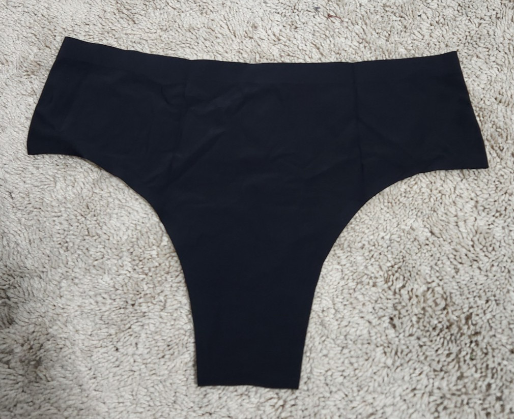 Cheek Boss Panty Womens M Cheeky Underwear Solid Black Panties