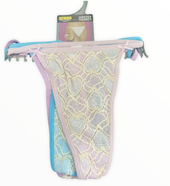 Ladies Womans thong knickers brief One Size 34-38” Hips