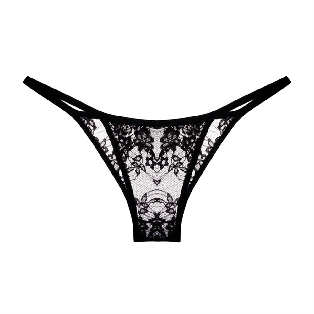 2 Pairs Sexy Women See-Through Panties Thongs Lingerie Tangas Underwear Briefs