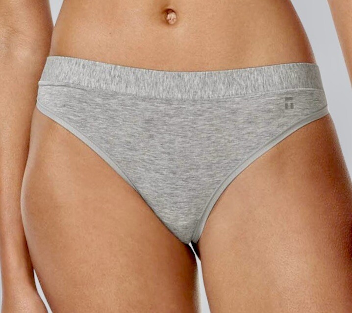 TOMMY JOHN Cool Cotton Heather Grey Thong Panty Womens XS 4 S 5 M 6 L 7 XL 8 2XL