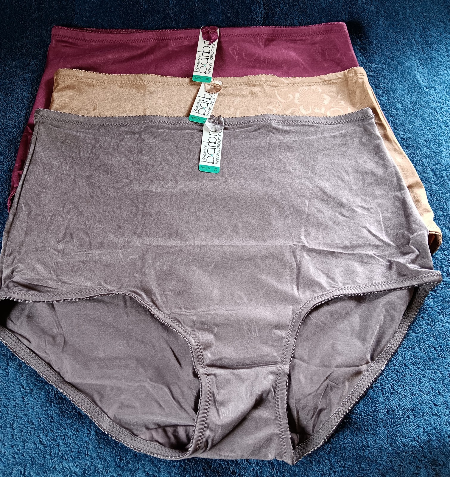 Barbra B2Body Light Control Full Coverage Lot 3 3XL Underwear Briefs Panties NWT