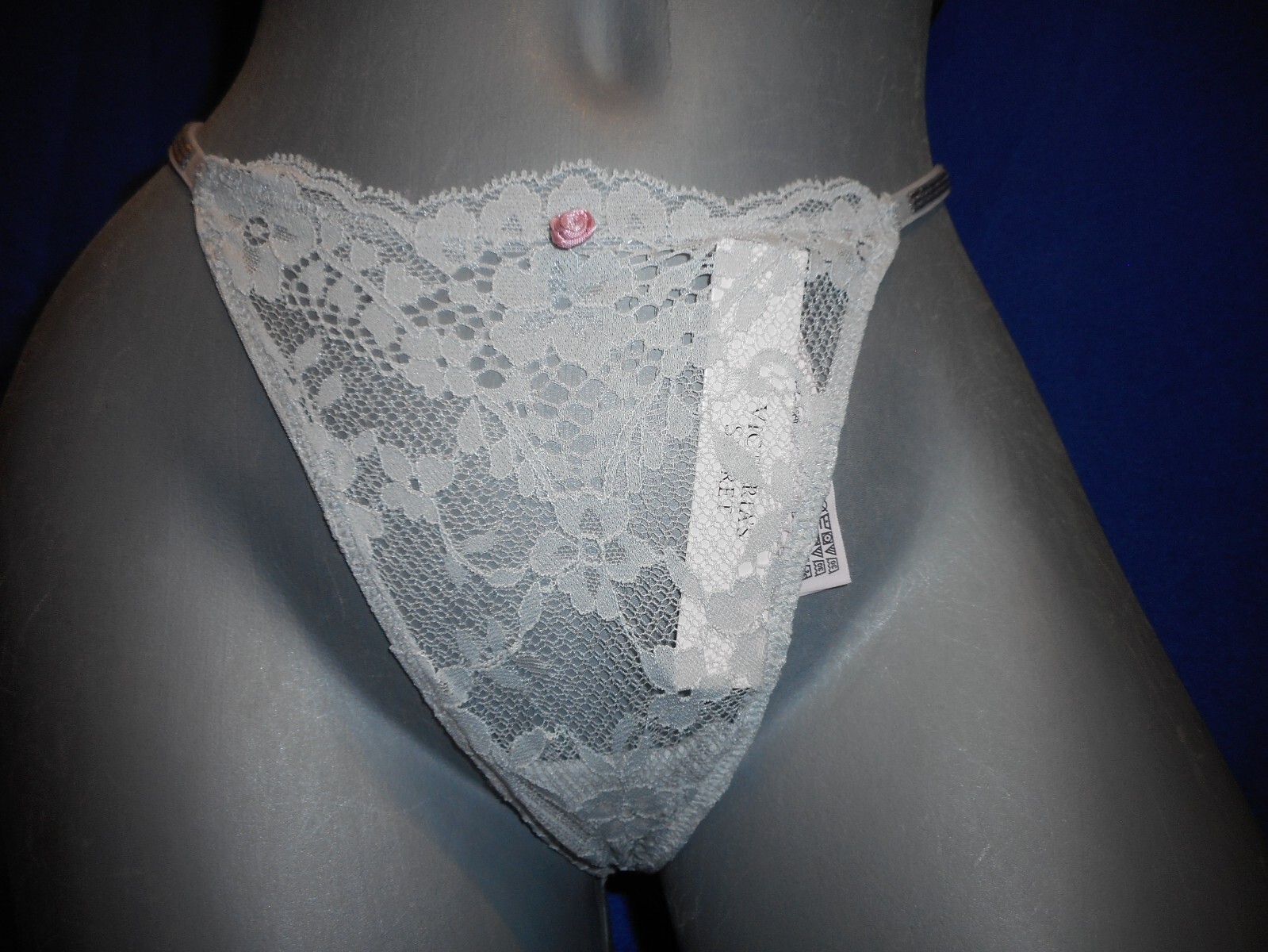 Victoria’s Secret Dream Angels V String Blue Bling Rhinestone Panty S/P, M,L,XL