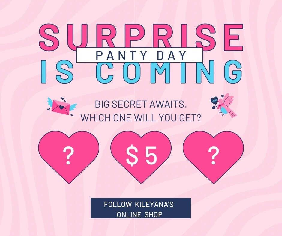 Surprise Panty Package! Sexy, Cute, Naughty, Flirty Panties! Sizes XS-4X