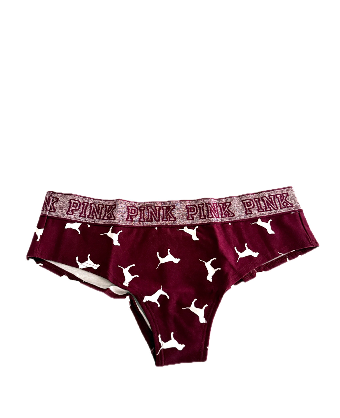 Victoria’s Secret PINK Logo Cheekster Panty Ruby Dog Print