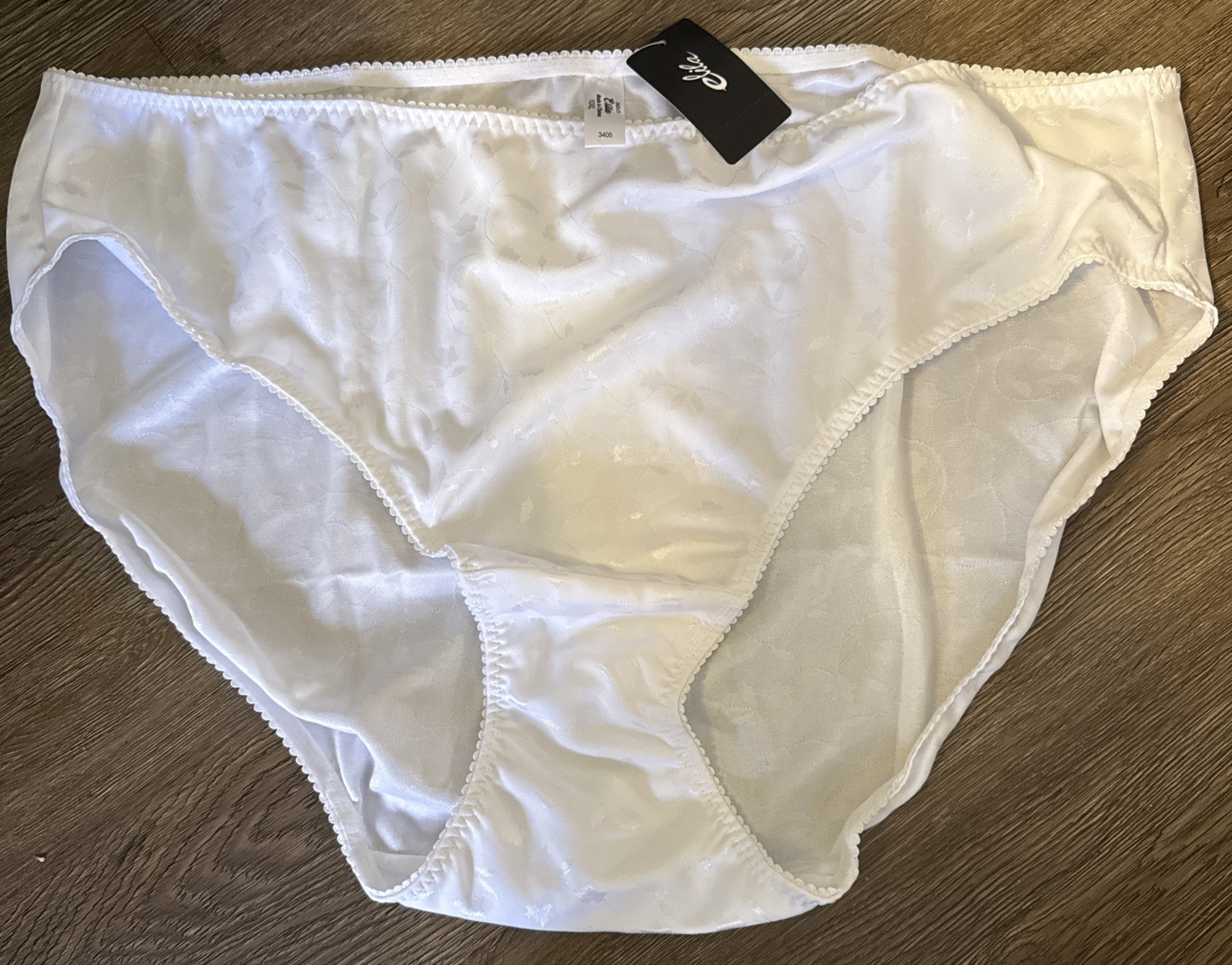 Elila Women’s Panties White Hi Cut Size 10 XL 340601