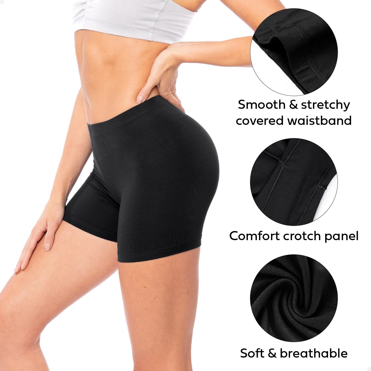 Women’s Cotton Stretch Boyshort Boxer Briefs | Light Weight Undershort Trunks…