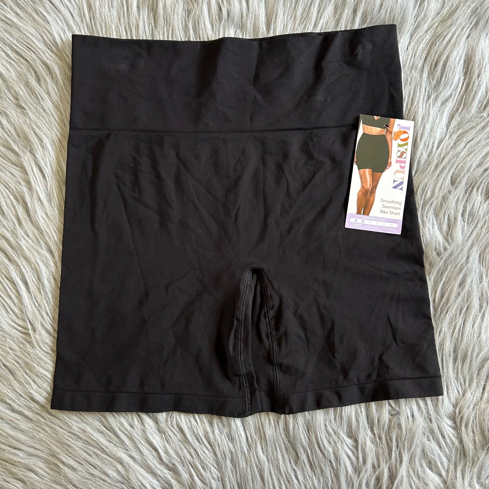 Joyspun Seamless Smoothing Bike Short Women’s Size Large Black Shapewear Shaping
