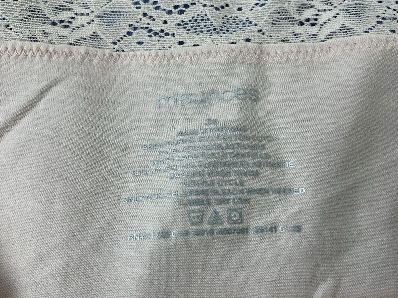 Maurices Size 3X Cotton Hipsters Underwear Panties 2 Pairs NWT