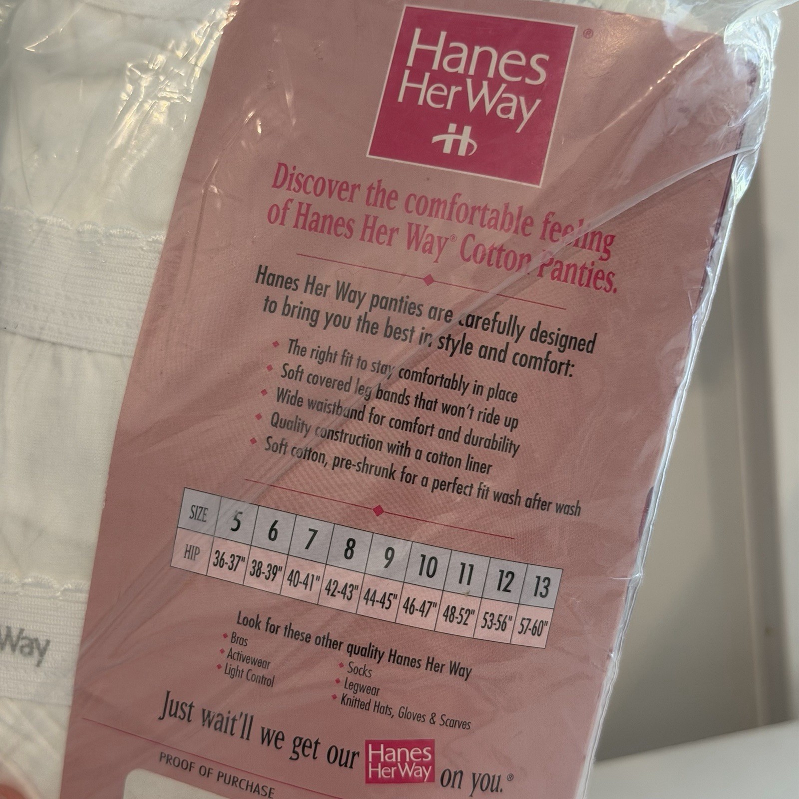 New Sealed NOS Hanes 7 Pairs Women’s Tagless Brief Size 8 White 1997