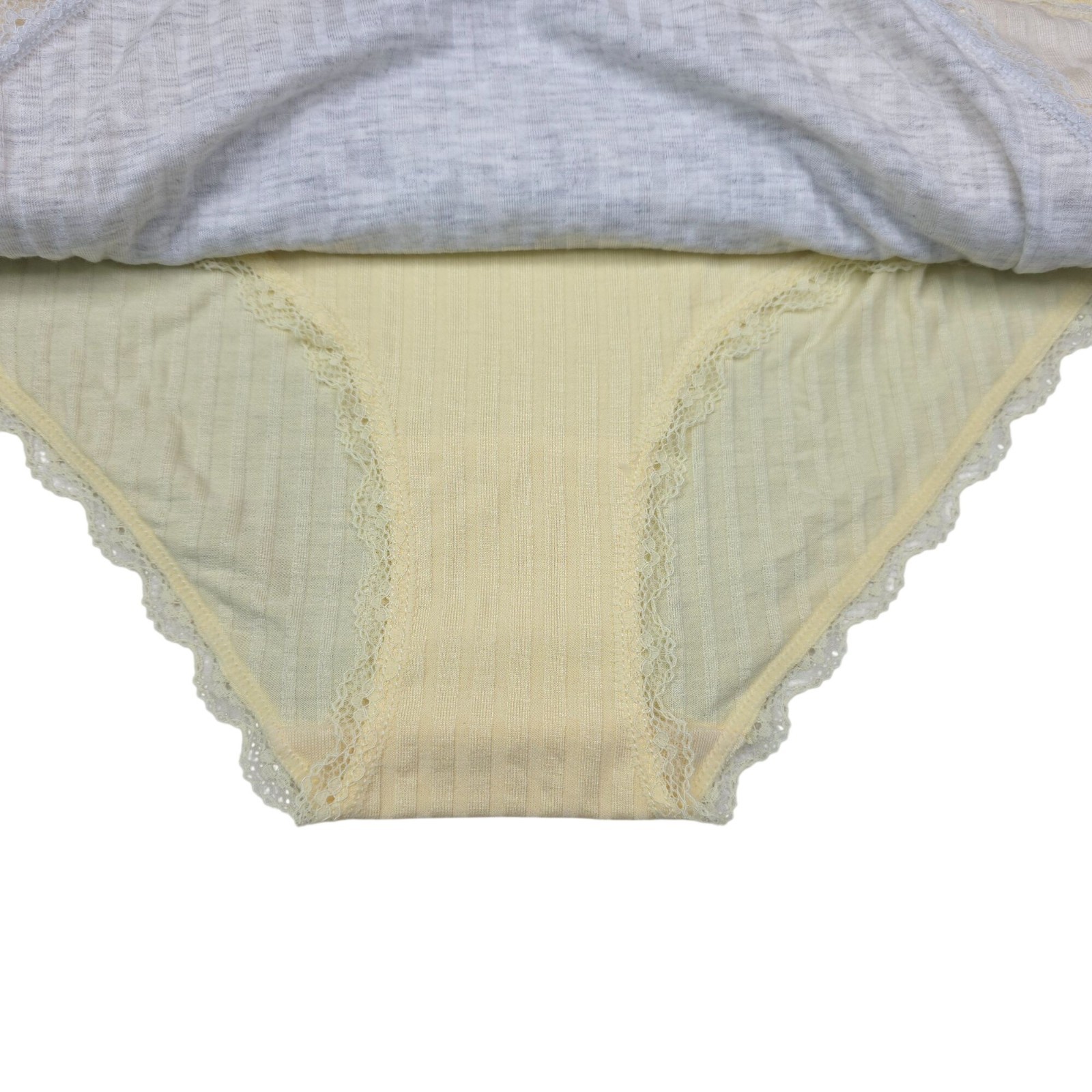 Laura Ashley Womens Super Soft 5-Pack Lace Trim Panties Bikini Briefs Medium