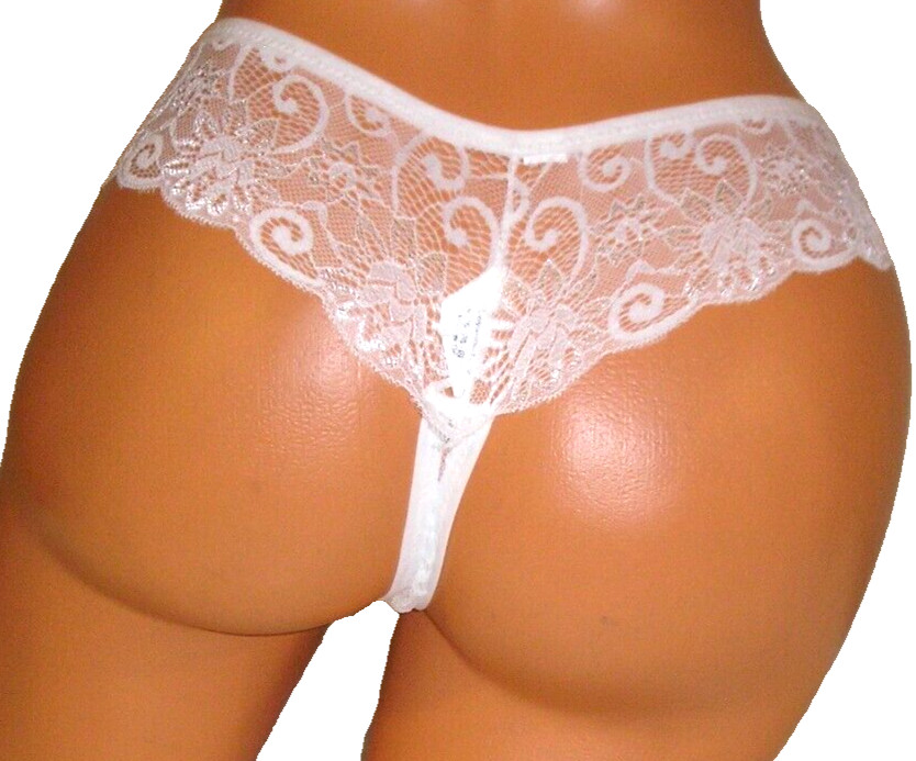 Panties Lingerie White Lace Thong Large Adult Gift
