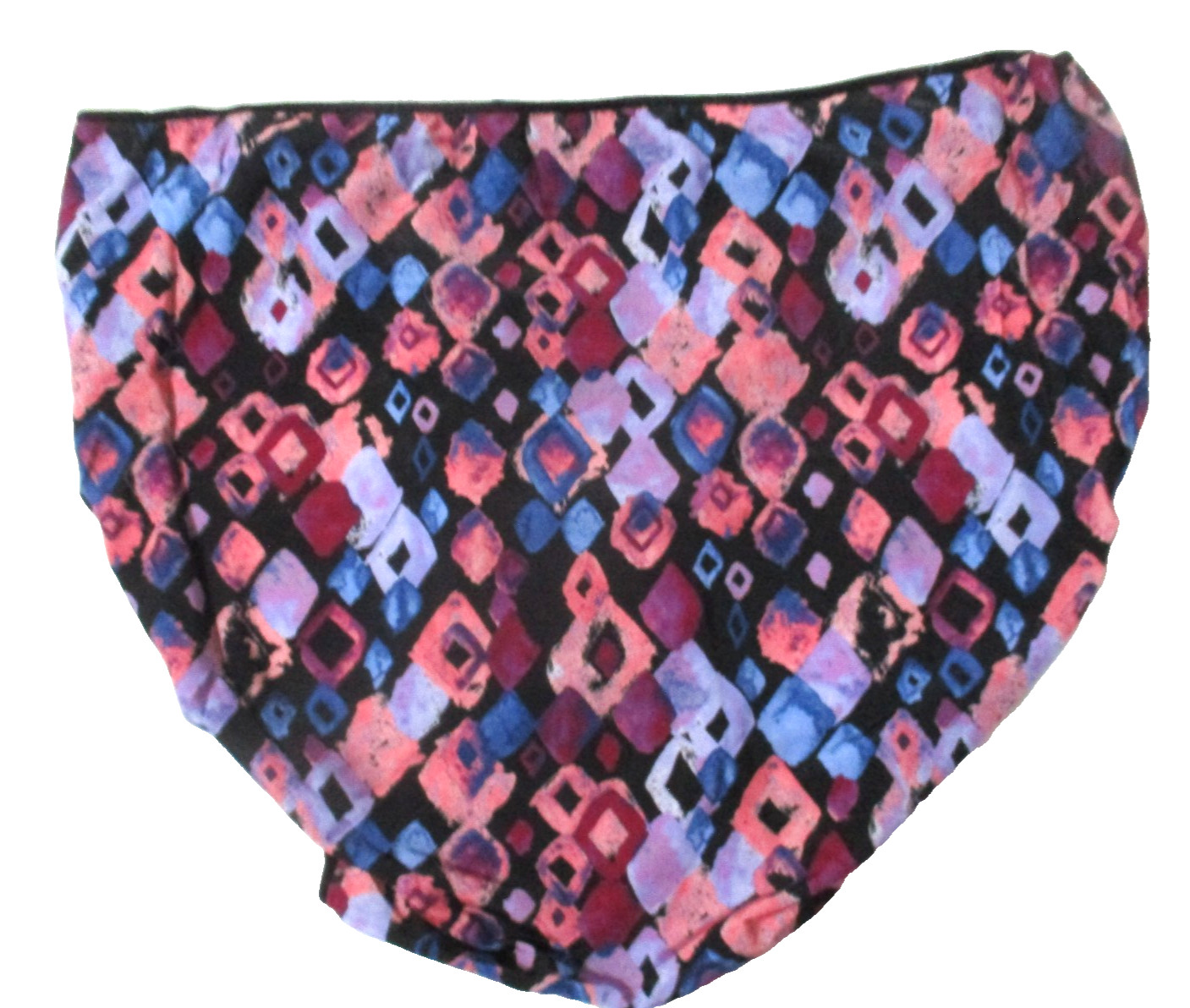 JOCKEY SZ 8 XL HI CUT 1338 TACTEL NO PANTY LINE PROMISE MULTICOLOR GEO PANTIES