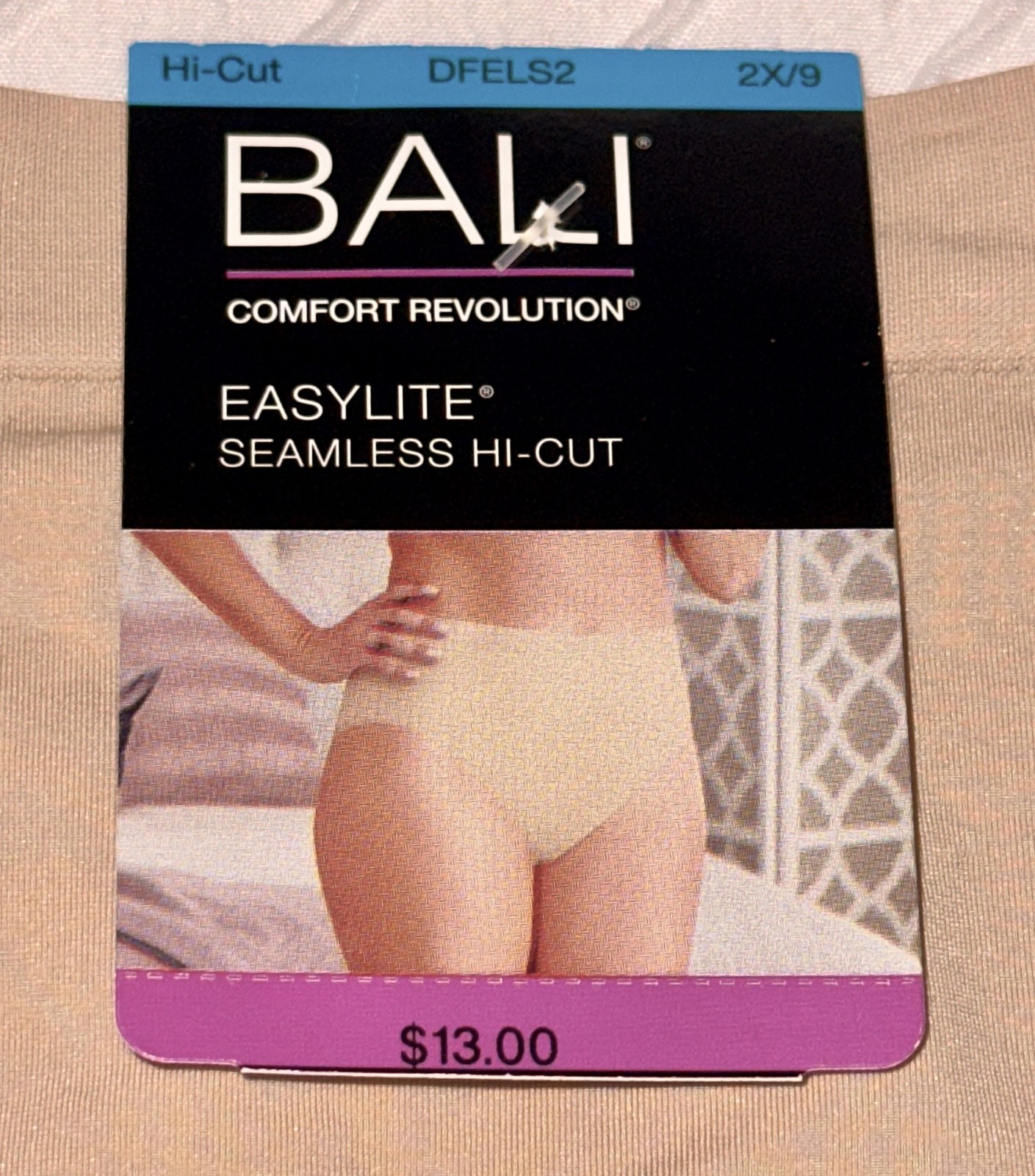 BALI Comfort Revolution Easylite Seamless Taupe Nude Hi Cut Panty Womens M 6 L 7