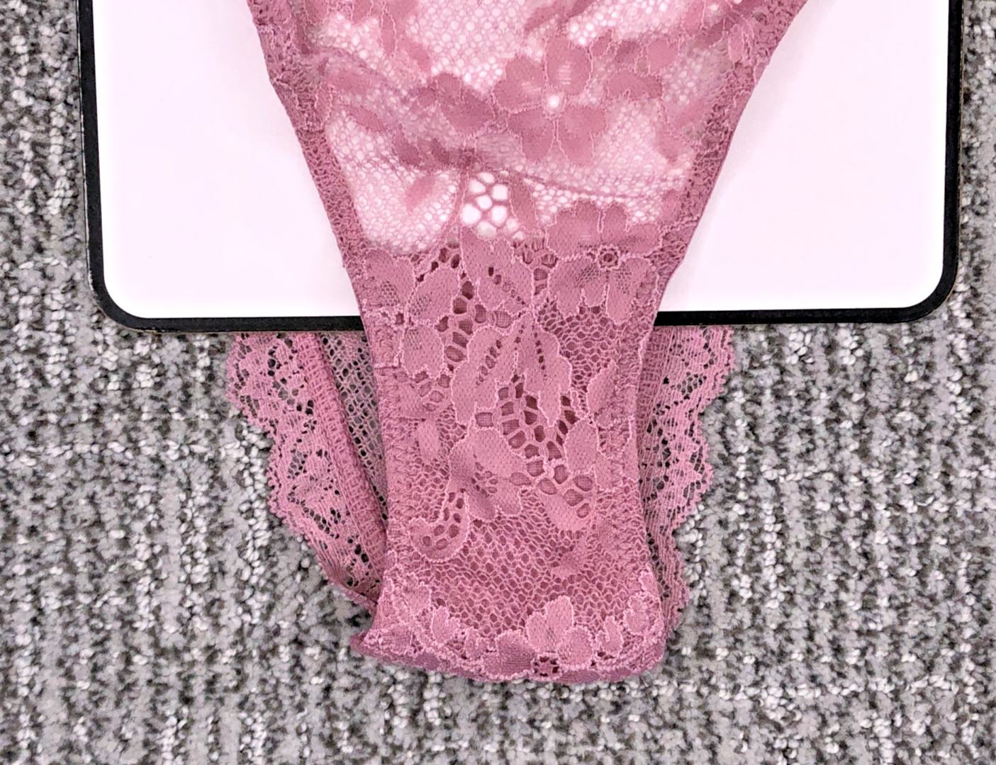 Victoria’s Secret Dream Angels NWT XL Pink Lace Shine Strap Brazilian Panty