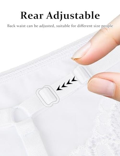 Women’s Sexy Thong Panties Lace Tangas Plus Size X-Large-XX-Large 1pcs-white