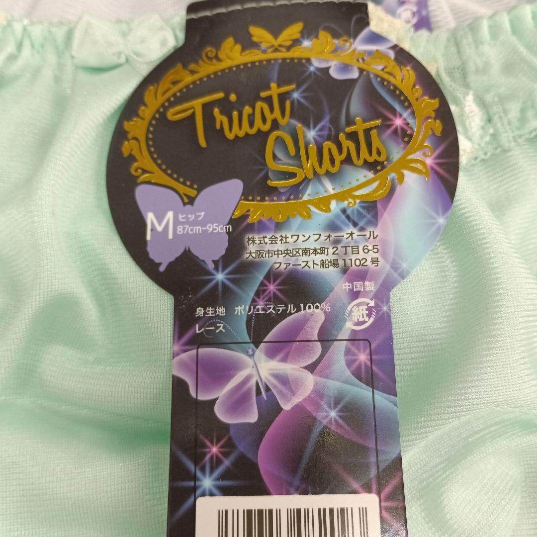 Japanese Tricot Glossy Nylon Panties Floral Lace US XS-S, JP sz M Set of 3