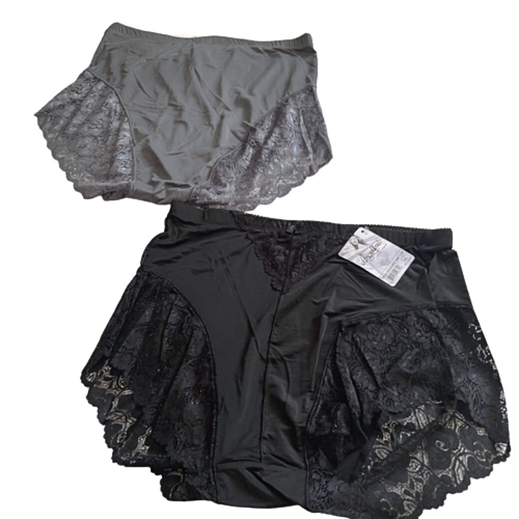 🖤 Elegant High-Waisted Black & Neutral Lace Panty Set – Underwear 6-Pack Bundle