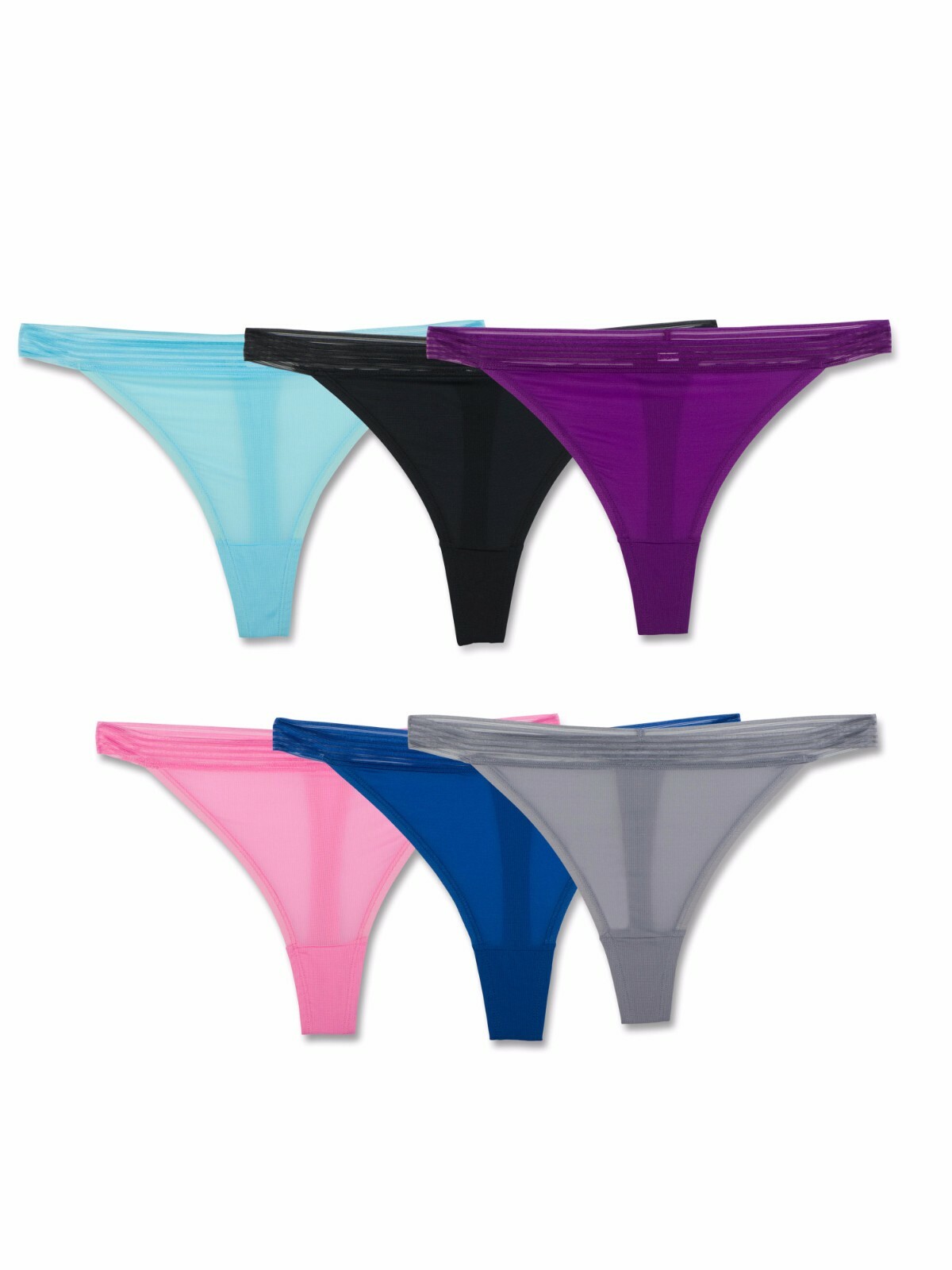 Fruit of the Loom® Women’s Everlight Thong Panties -6 Pack “Ultra Light Fabric”