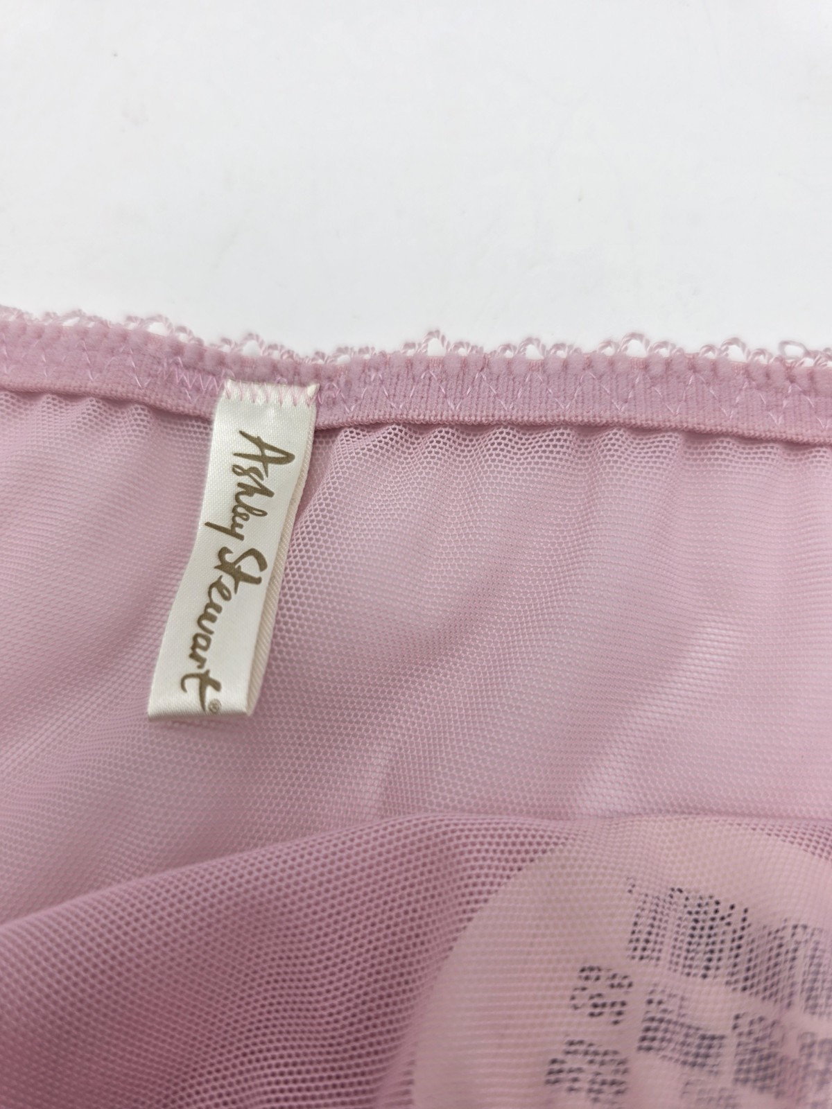 2 Pr NWT Sz 12 Ashley Stewart Plus Panties Hi Cut Sheer Lace Blue & Pink