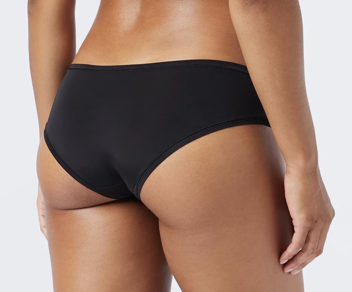 3 x Packs Of 6 Ladies Hipster Pants Knickers Taupe &Black Size Uk 12 Soft Touch