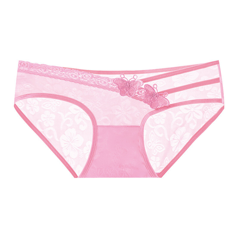 4PCS/LOT Sexy Womens See Through Sheer Panties Briefs Cheeky Underwear Lingeries