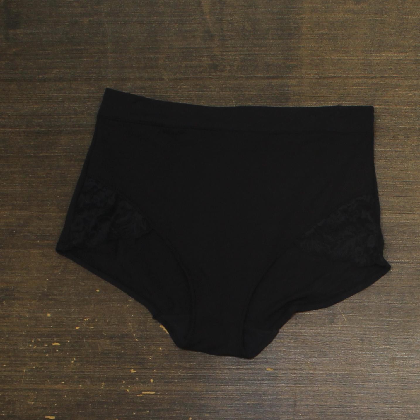 bali Womens Breathe Lace High-Waist Brief DFS116 Black Lace L