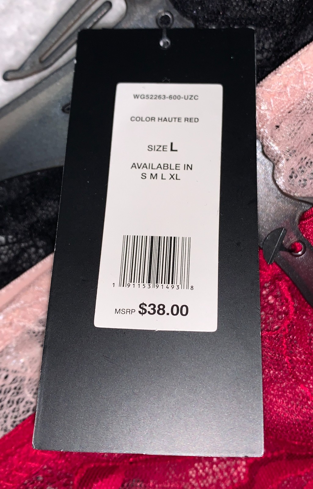 BCBG 3 Pack Luxe Lace Black Red Pink Cheeky Hipster Panty Womens Sz L 7