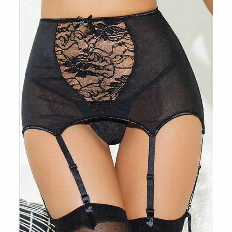 Beautiful Lingerie High Waist Garter Stocking Lace Suspender Sexy Women Belt Set