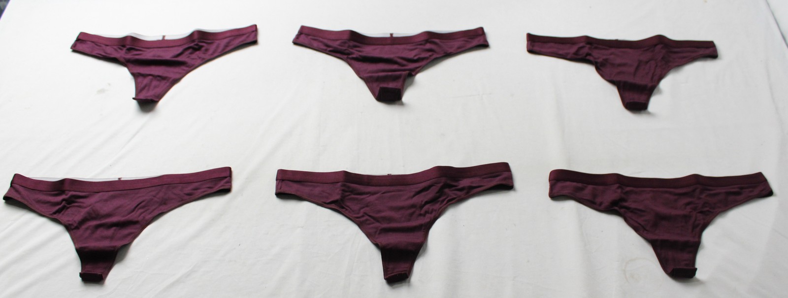 Quince Women’s 6-Pack Ultra-Soft Micromodal Thong DH3 Syrah Medium NWT